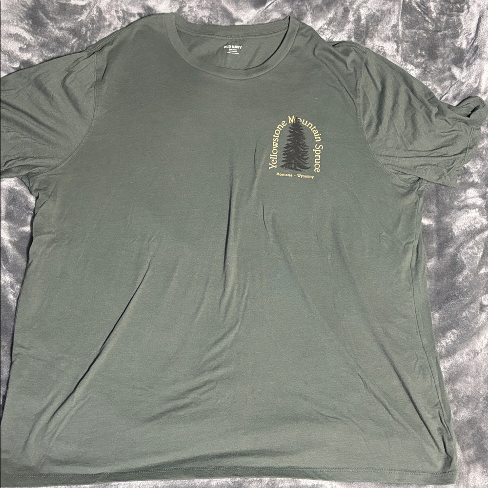 Green Yellowstone T-Shirt 3xlt tall men's